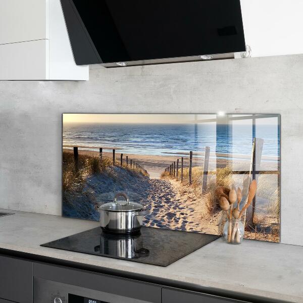 Kitchen glass panel Sand dunes on the baltic sea