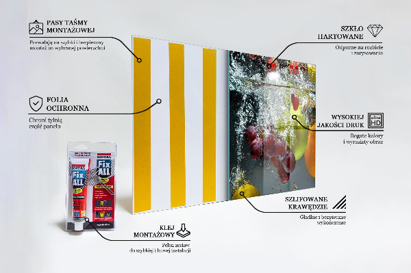 Kitchen wall panels Juicy fruit lemonade
