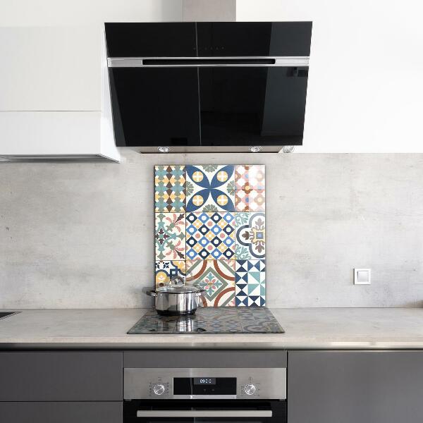 Kitchen glass panel Portuguese mosaic ornaments