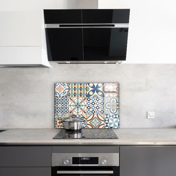 Kitchen glass panel Portuguese mosaic ornaments