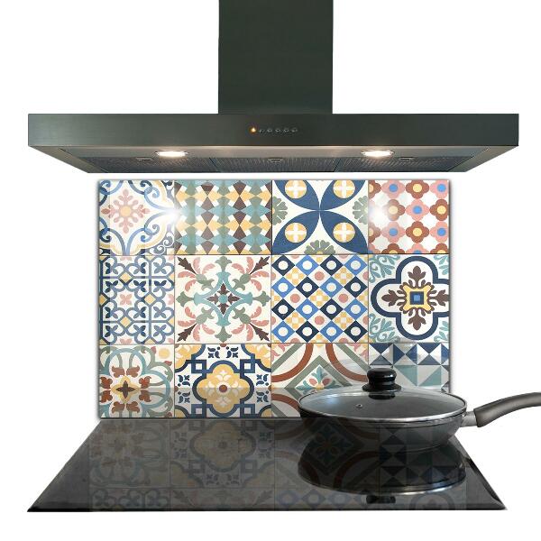 Kitchen glass panel Portuguese mosaic ornaments