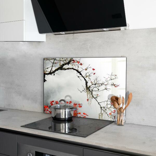 Kitchen glass panel Landscape peace of mind