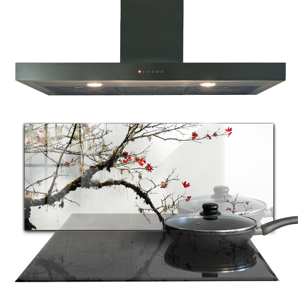 Kitchen glass panel Landscape peace of mind