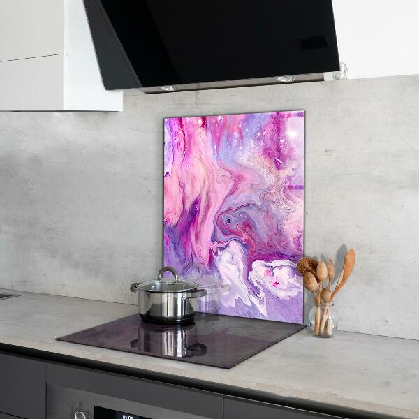 Kitchen splashback Pink abstraction