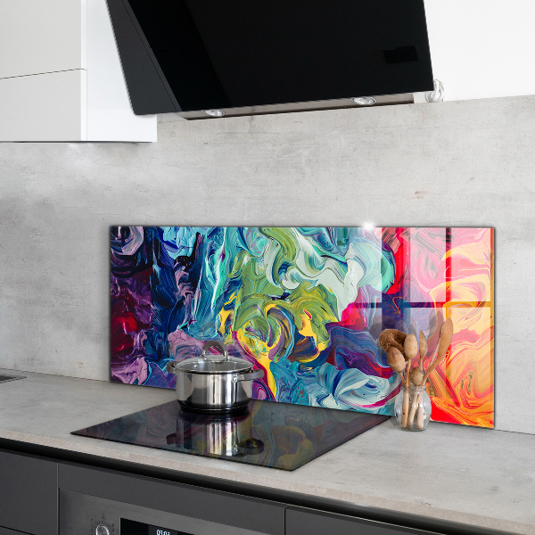 Kitchen wall panels Colorful abstraction