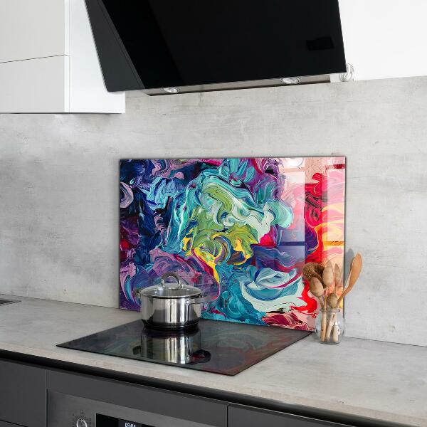 Kitchen wall panels Colorful abstraction