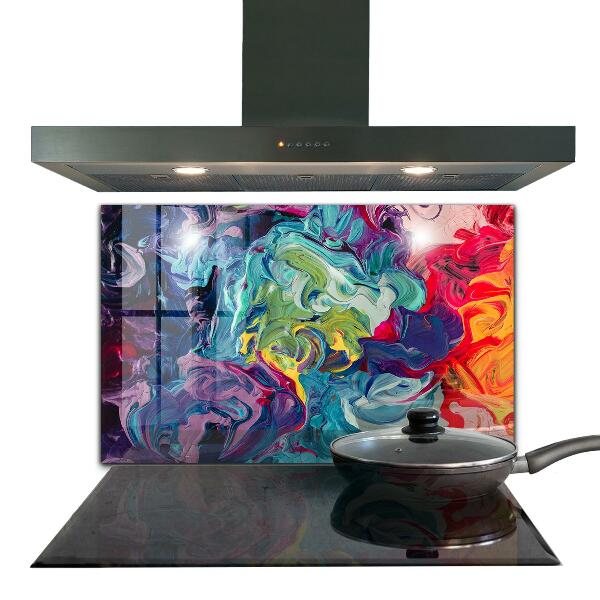 Kitchen wall panels Colorful abstraction