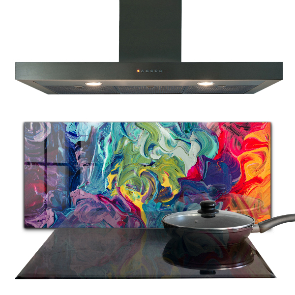 Kitchen wall panels Colorful abstraction