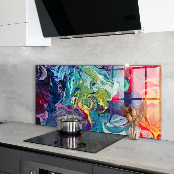 Kitchen wall panels Colorful abstraction