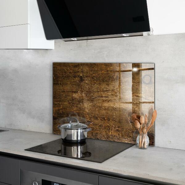 Oven splashback Dark oak wood