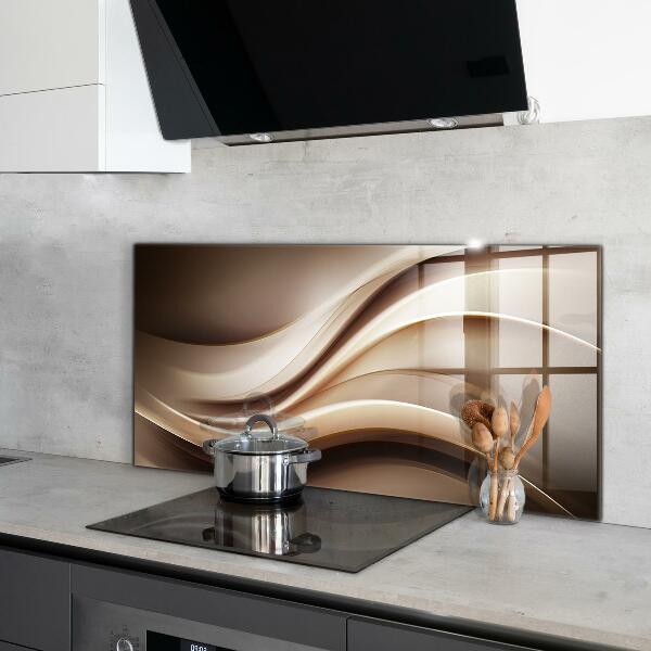 Kitchen wall panels Energy wave abstraction