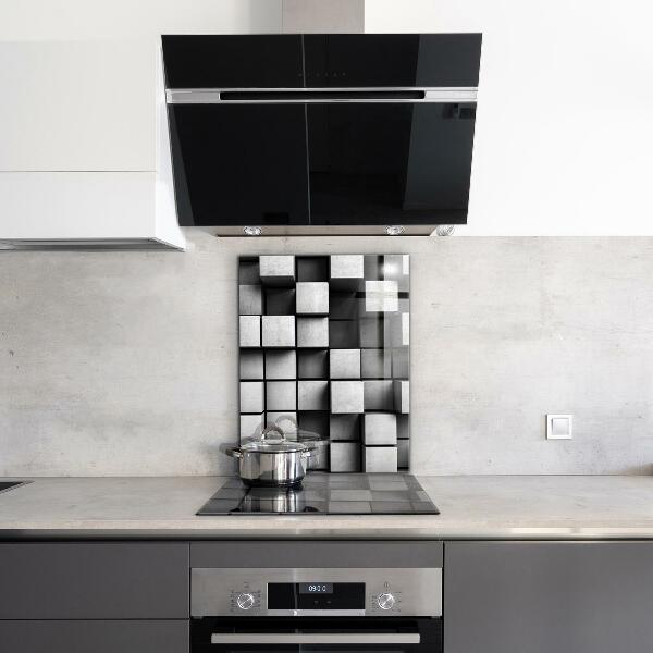 Kitchen wall panels Cubes geometric pattern