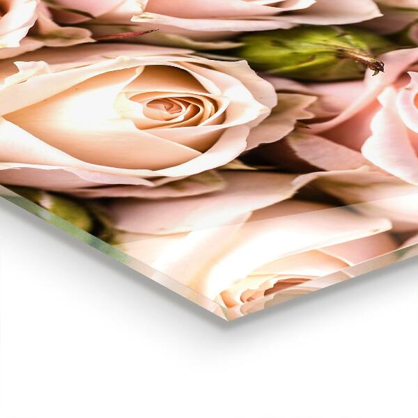 Kitchen wall panels Bouquet of delicate roses