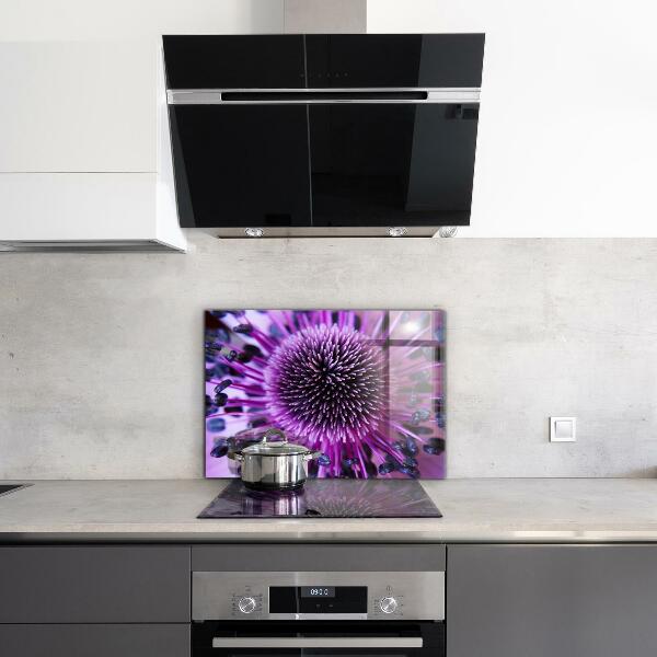 Kitchen wall panels Purple flower