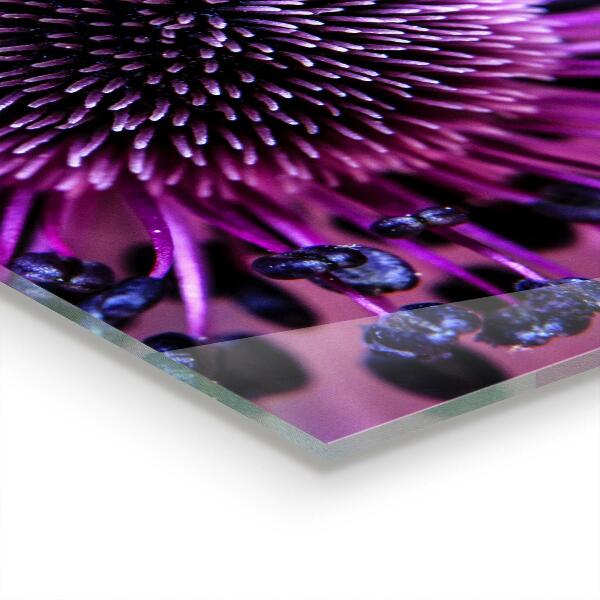 Kitchen wall panels Purple flower