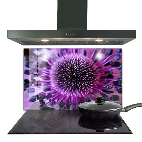 Kitchen wall panels Purple flower