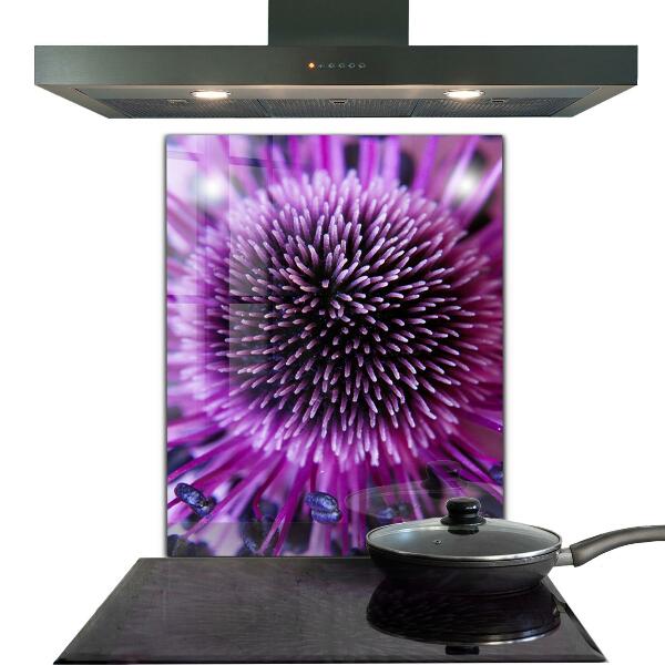 Kitchen wall panels Purple flower