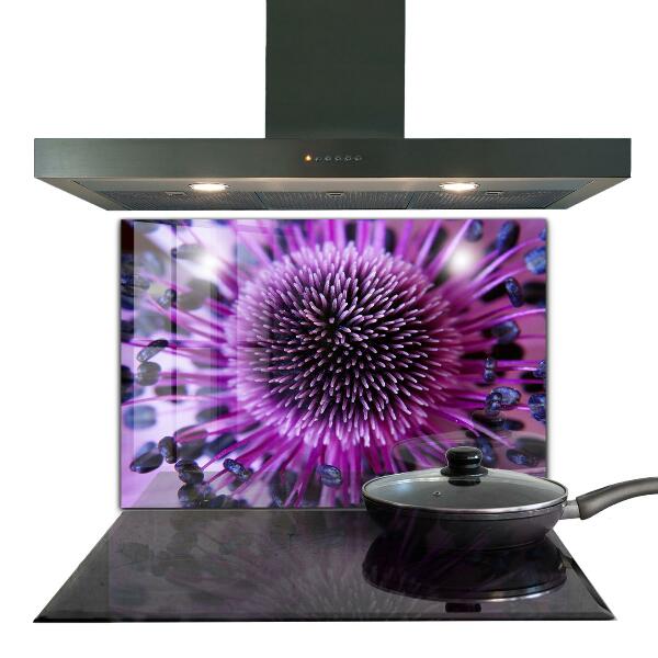 Kitchen wall panels Purple flower