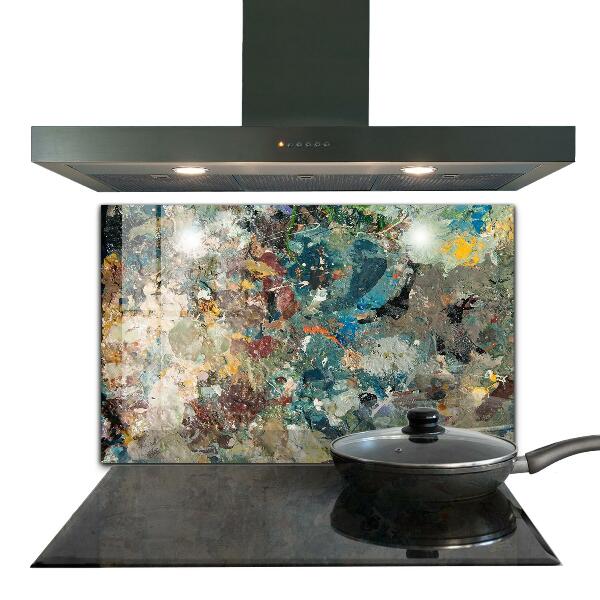 Kitchen glass panel Oil paint texture