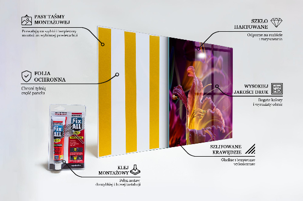 Kitchen wall panels Dark flower dark plant