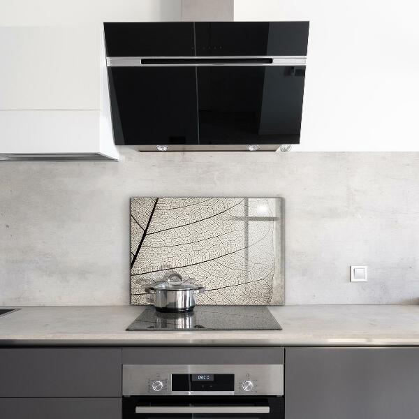 Kitchen wall panels Sepia leaf texture