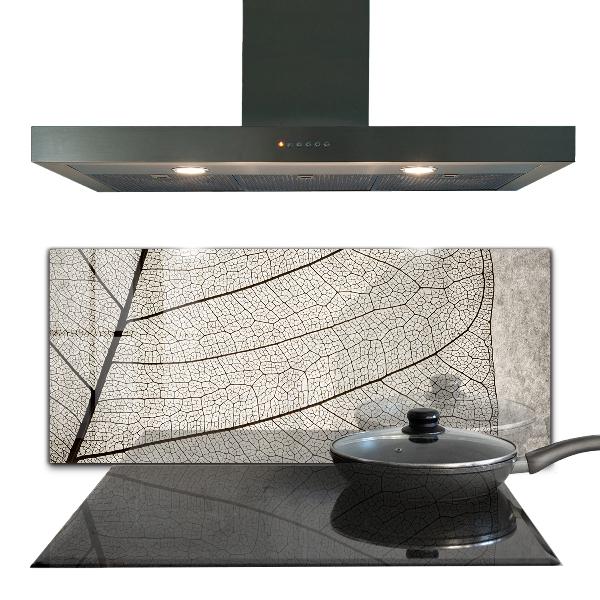 Kitchen wall panels Sepia leaf texture