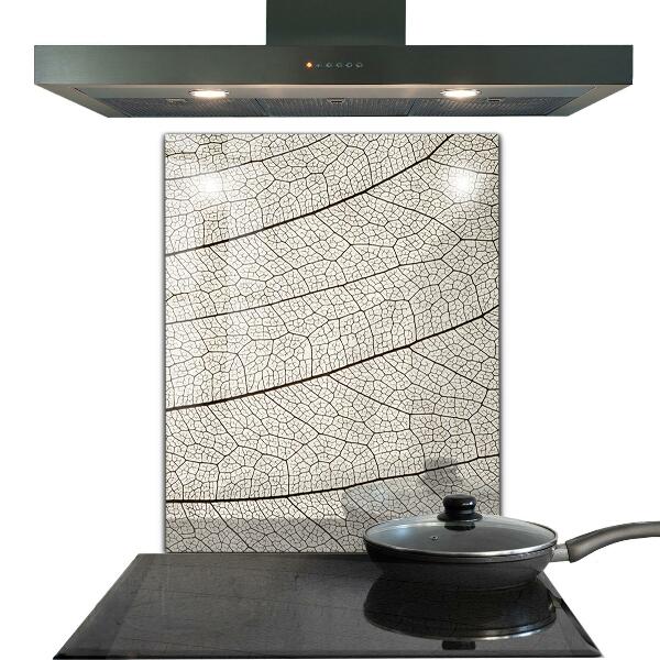 Kitchen wall panels Sepia leaf texture