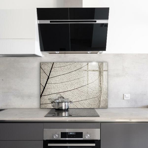 Kitchen wall panels Sepia leaf texture