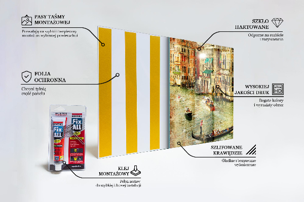 Kitchen wall panels Italy venice vintage picture