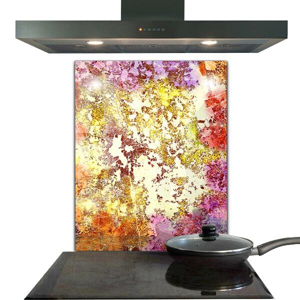 Kitchen wall panels Orange abstraction