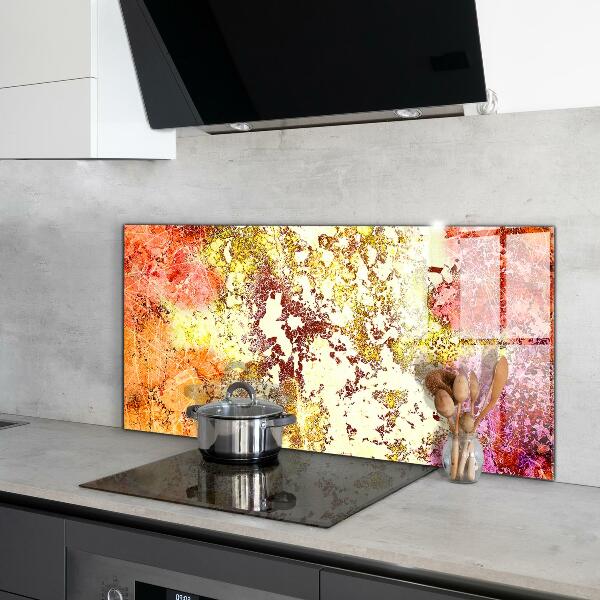 Kitchen wall panels Orange abstraction