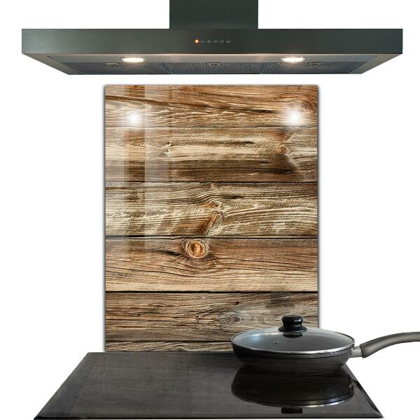 Kitchen glass panel Wooden texture