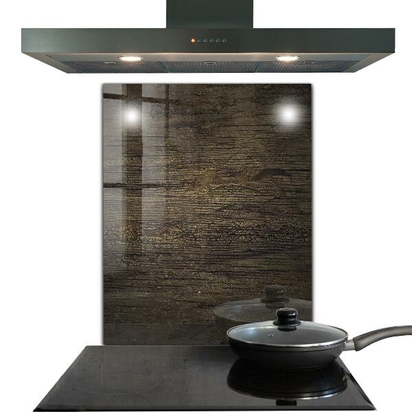 Kitchen glass panel Retro wood texture