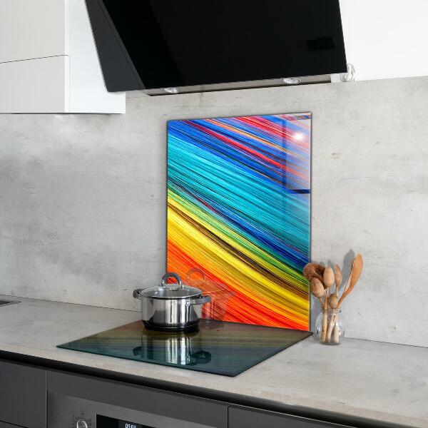 Kitchen wall panels Colorful graphic rainbow pattern