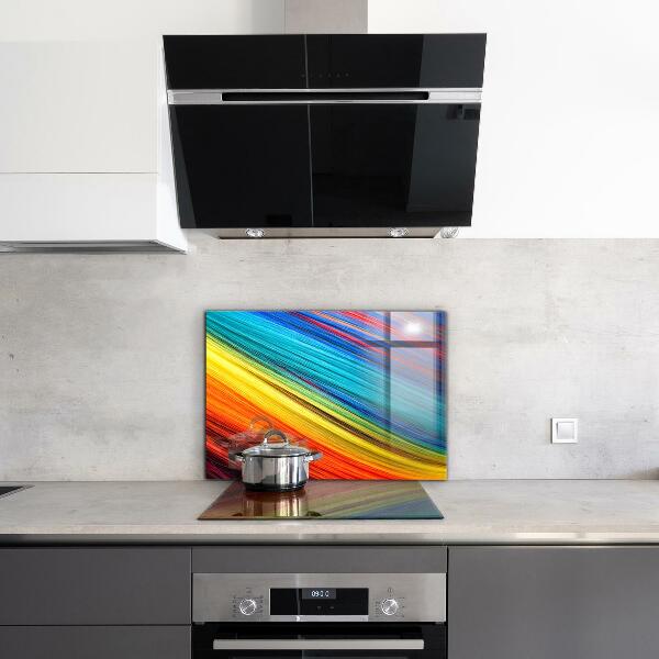 Kitchen wall panels Colorful graphic rainbow pattern