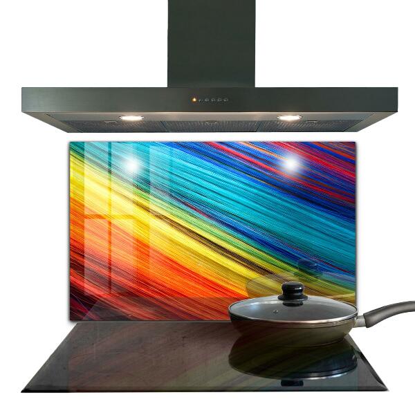 Kitchen wall panels Colorful graphic rainbow pattern