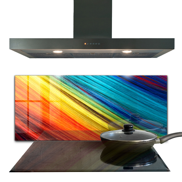 Kitchen wall panels Colorful graphic rainbow pattern