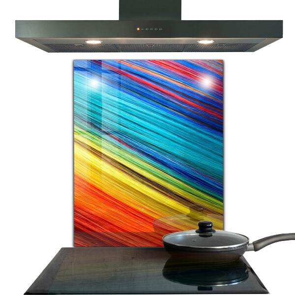 Kitchen wall panels Colorful graphic rainbow pattern