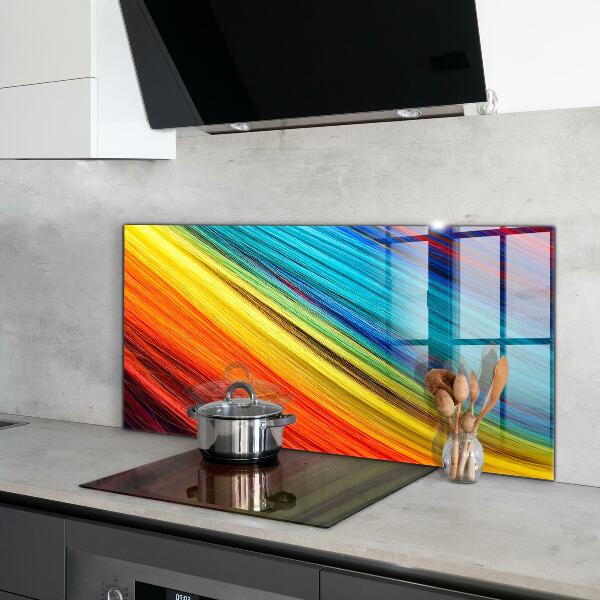 Kitchen wall panels Colorful graphic rainbow pattern