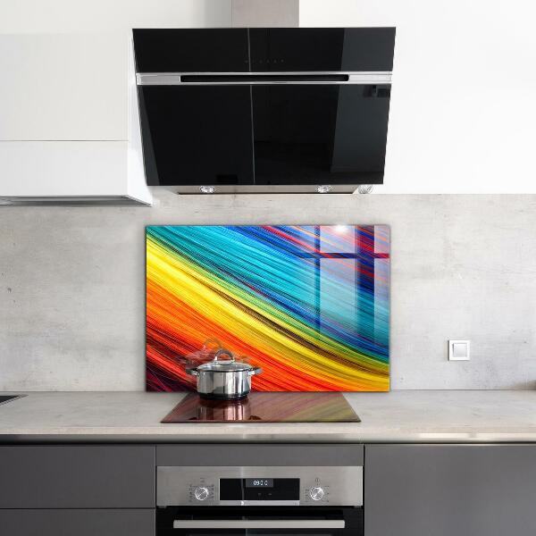 Kitchen wall panels Colorful graphic rainbow pattern