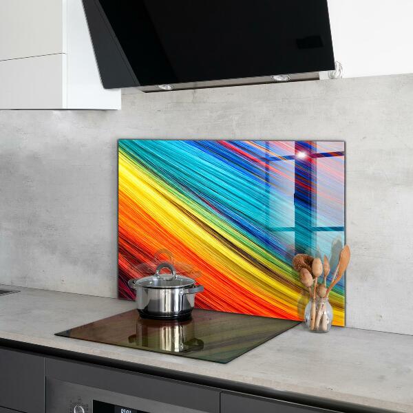 Kitchen wall panels Colorful graphic rainbow pattern
