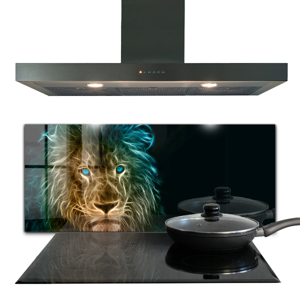 Hob splashback Lion in abstract edition