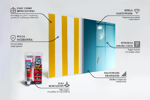 Kitchen wall panels Dandelion dandelion in the wind