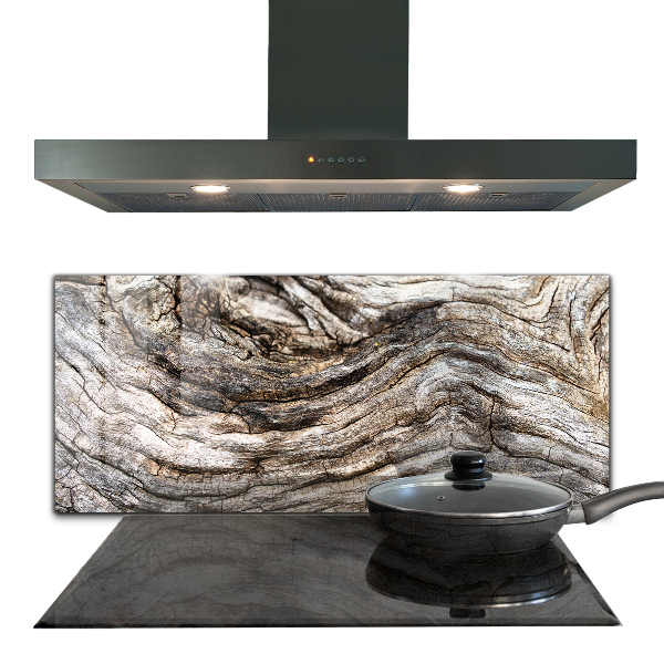 Kitchen glass panel Tree bark trunk