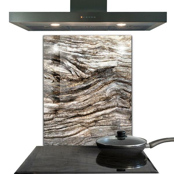 Kitchen glass panel Tree bark trunk