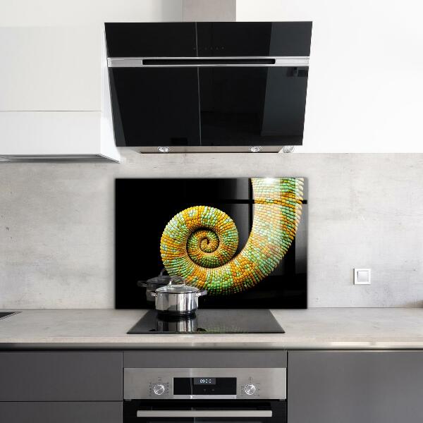 Hob splashback Chameleon tail nature