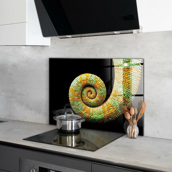 Hob splashback Chameleon tail nature