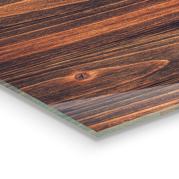 Kitchen glass panel Natural wood texture