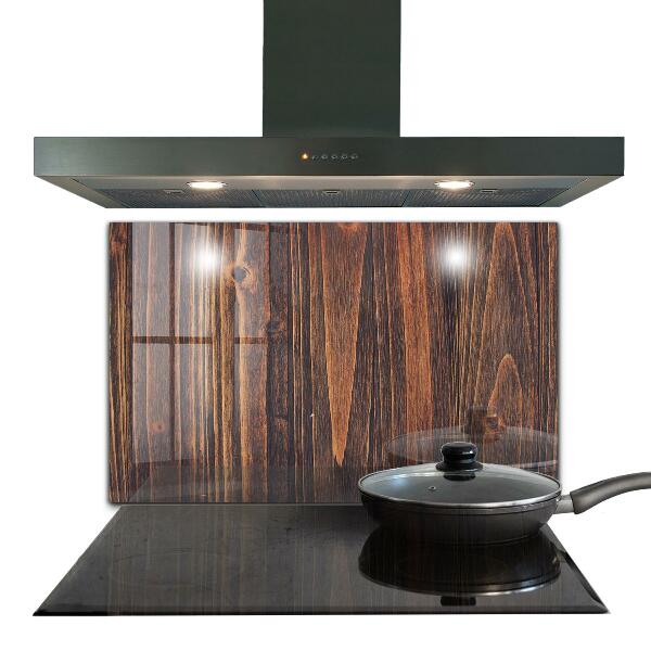 Kitchen glass panel Natural wood texture