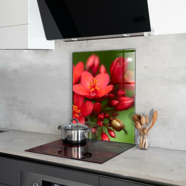 Kitchen wall panels Blooming flower buds
